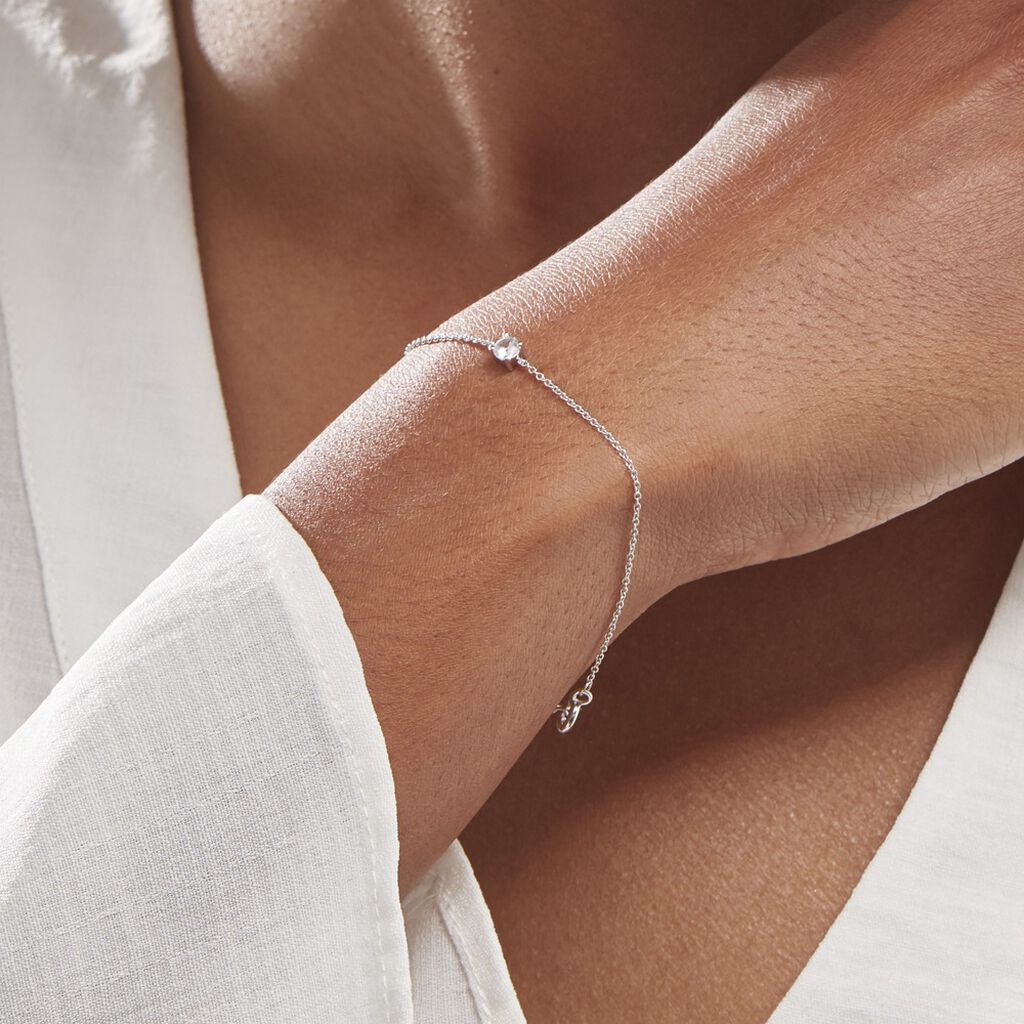 Bracelet Argent Blanc Lylwenn Oxyde De Zirconium