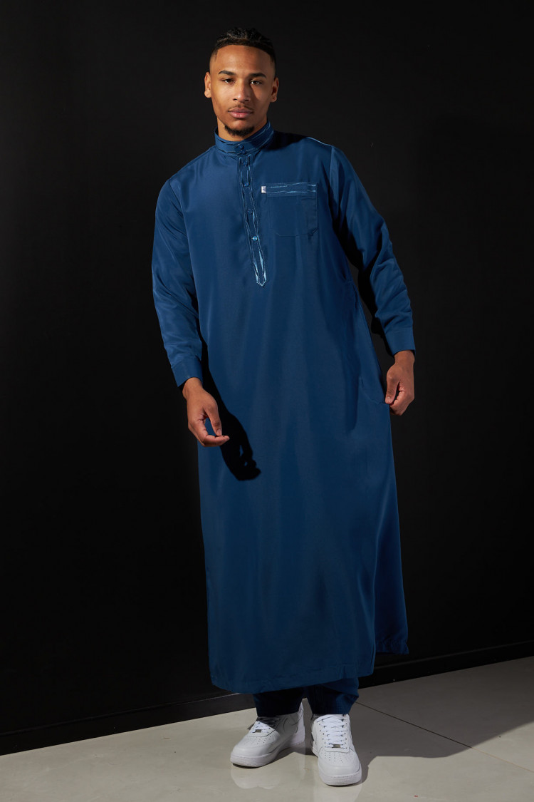 Ensemble 2 pièces qamis + pantalon bleu foncé
