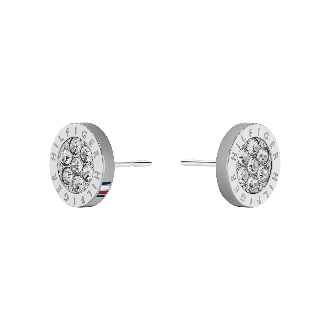 Tommy Hilfiger Ohrstecker Silbrig mit Kristallen