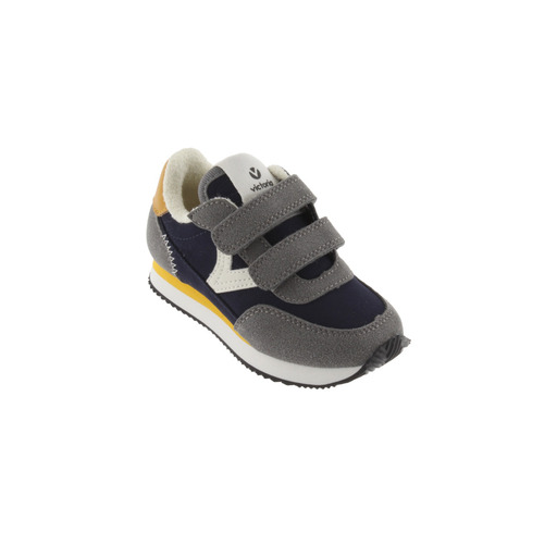 Tênis infantil Victoria Astro em nylon com detalhes multicoloridos e fechamento duplo em velcro.