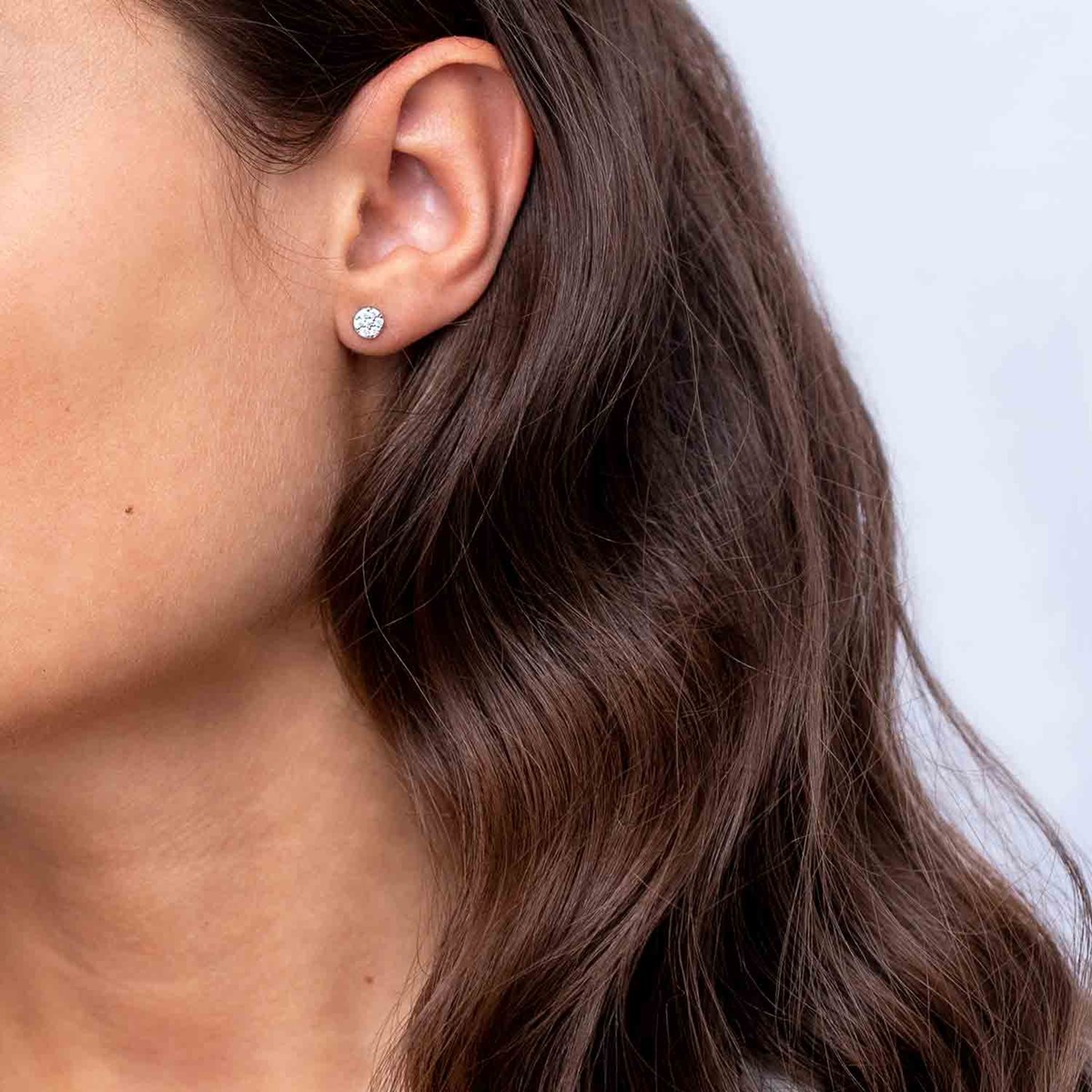 Boucles d'oreille puce Sif Jakobs CECINAArgent et oxydes de zirconium