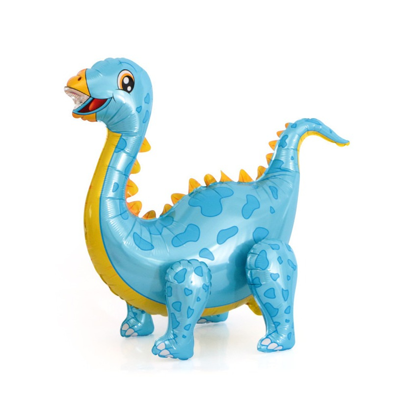 (90x75cm) Dinosaurier Kinder Folien Ballon Geburtstags Party Deko Luftballon - Blau