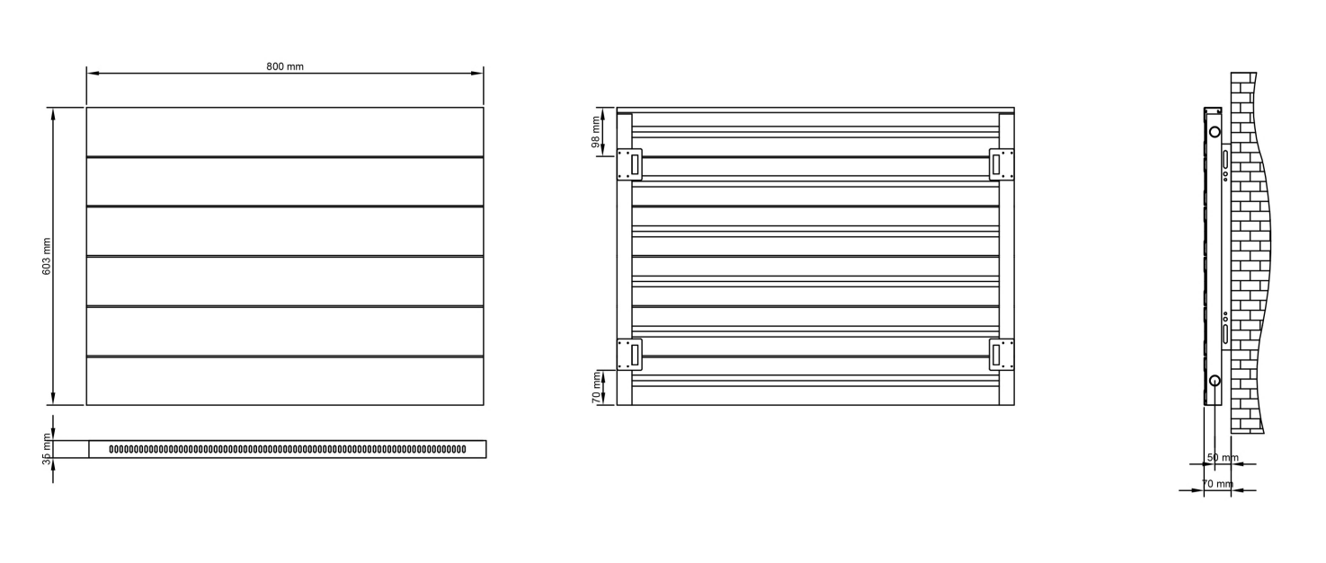 Eastbrook Berkeley radiator 80x60cm aluminium 558W wit mat
