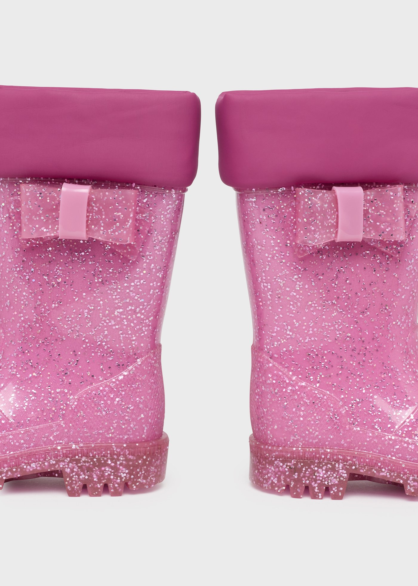 Bota de chuva com glitter para meninas
