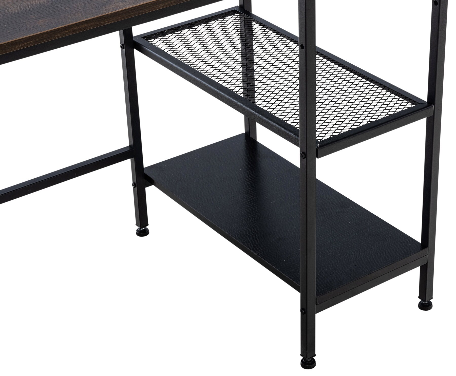 CLP Schreibtisch Oviedo I Laptoptisch Mit Stauraum I Bürotisch Mit Regalfächern