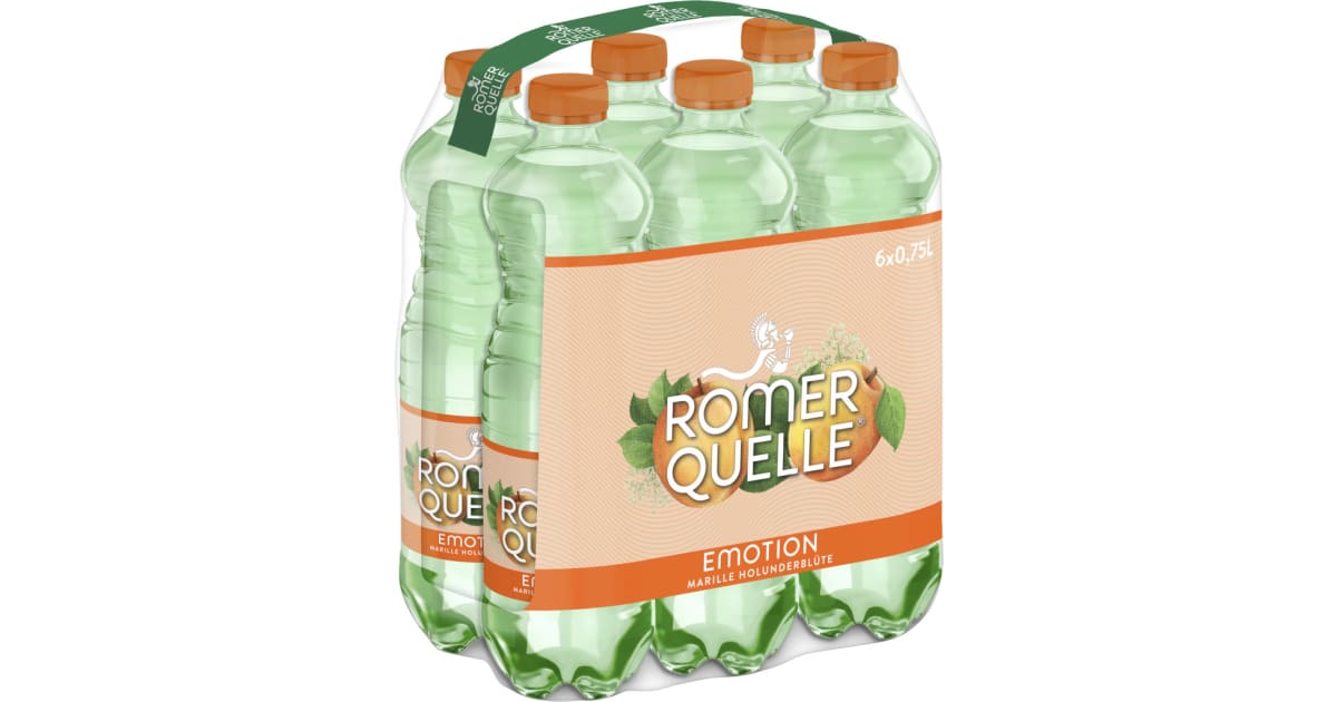Römerquelle Emotion Marille-Holunderblüte Tray 6x 0,75 Liter (Einweg)
