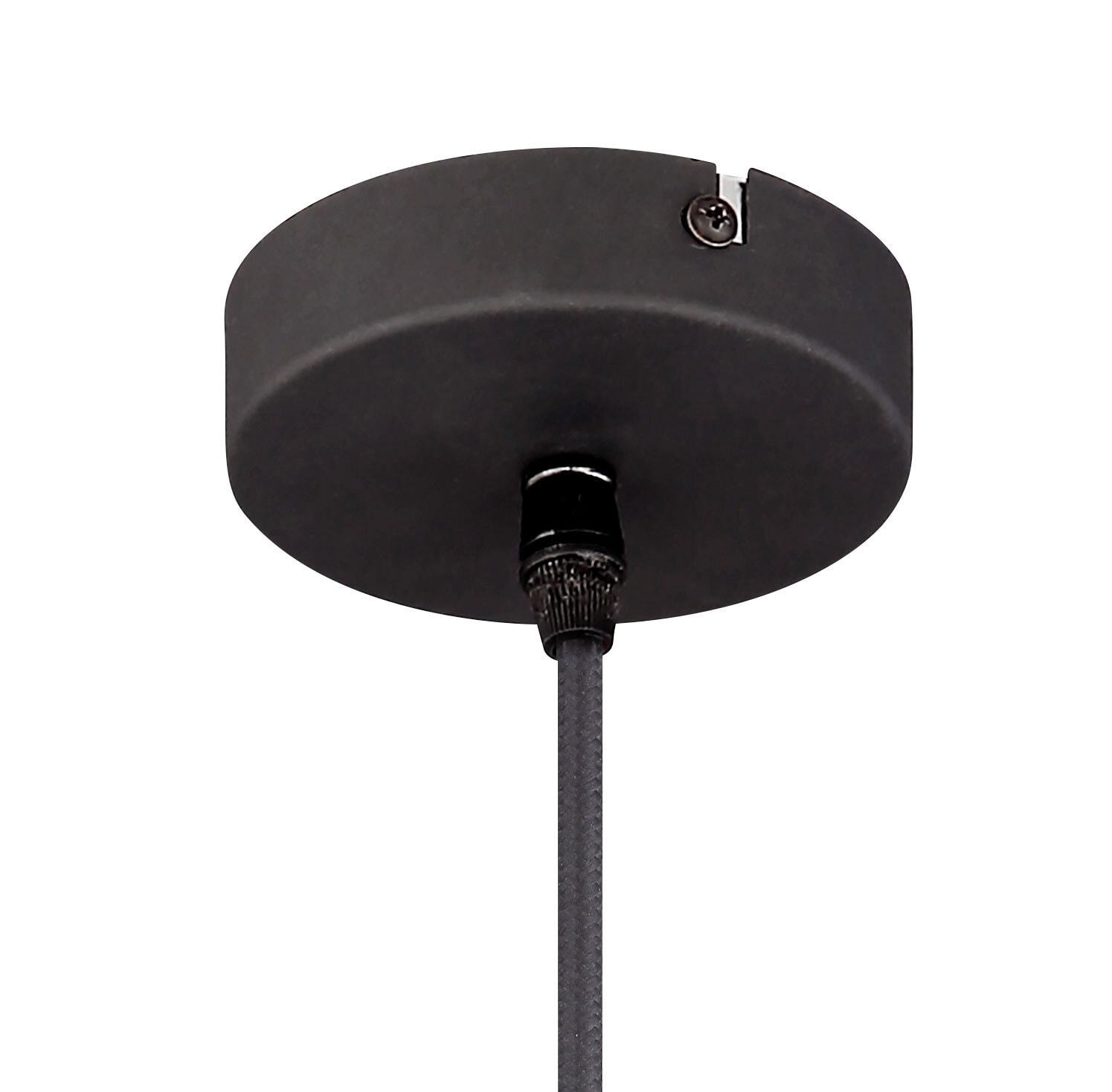 GLOBO Retrofit Pendelleuchte Blama 30x120 cm schwarz/rauchfarbig