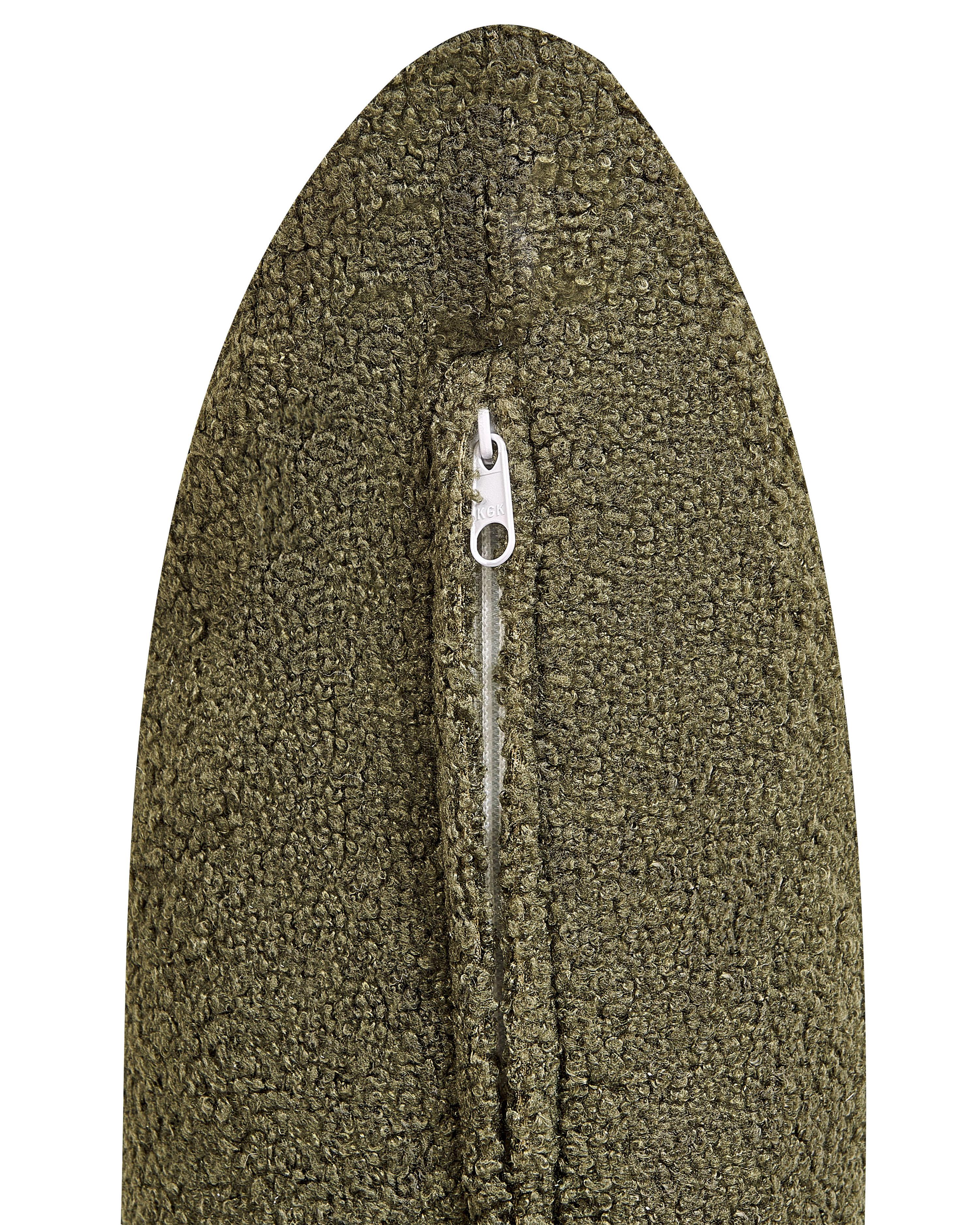 Fauteuil ASKER Bouclé Donkergroen