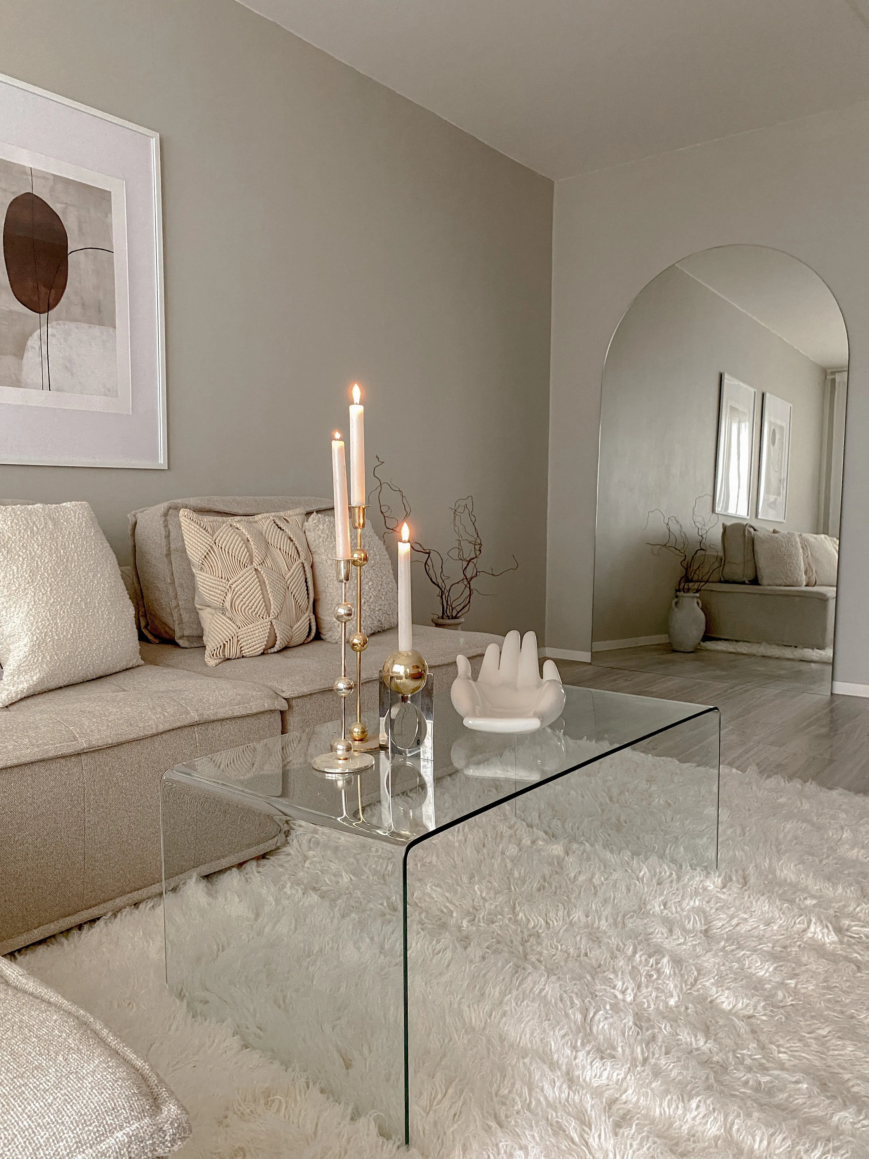 Sidetable KENDALL Veiligheidsglas Transparant
