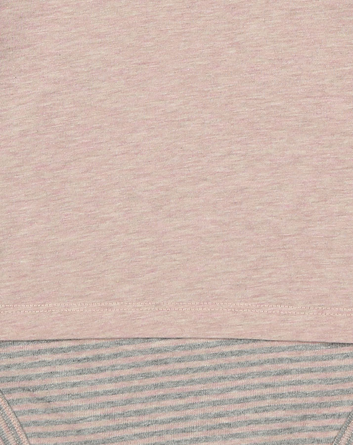Langarm-Bodyshirt ELYA UNI in rose melange