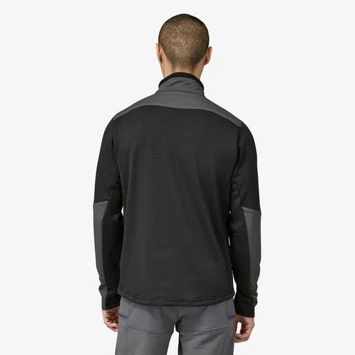 Patagonia M's L/S R1 Fitz Roy 1/4 Zip Black
