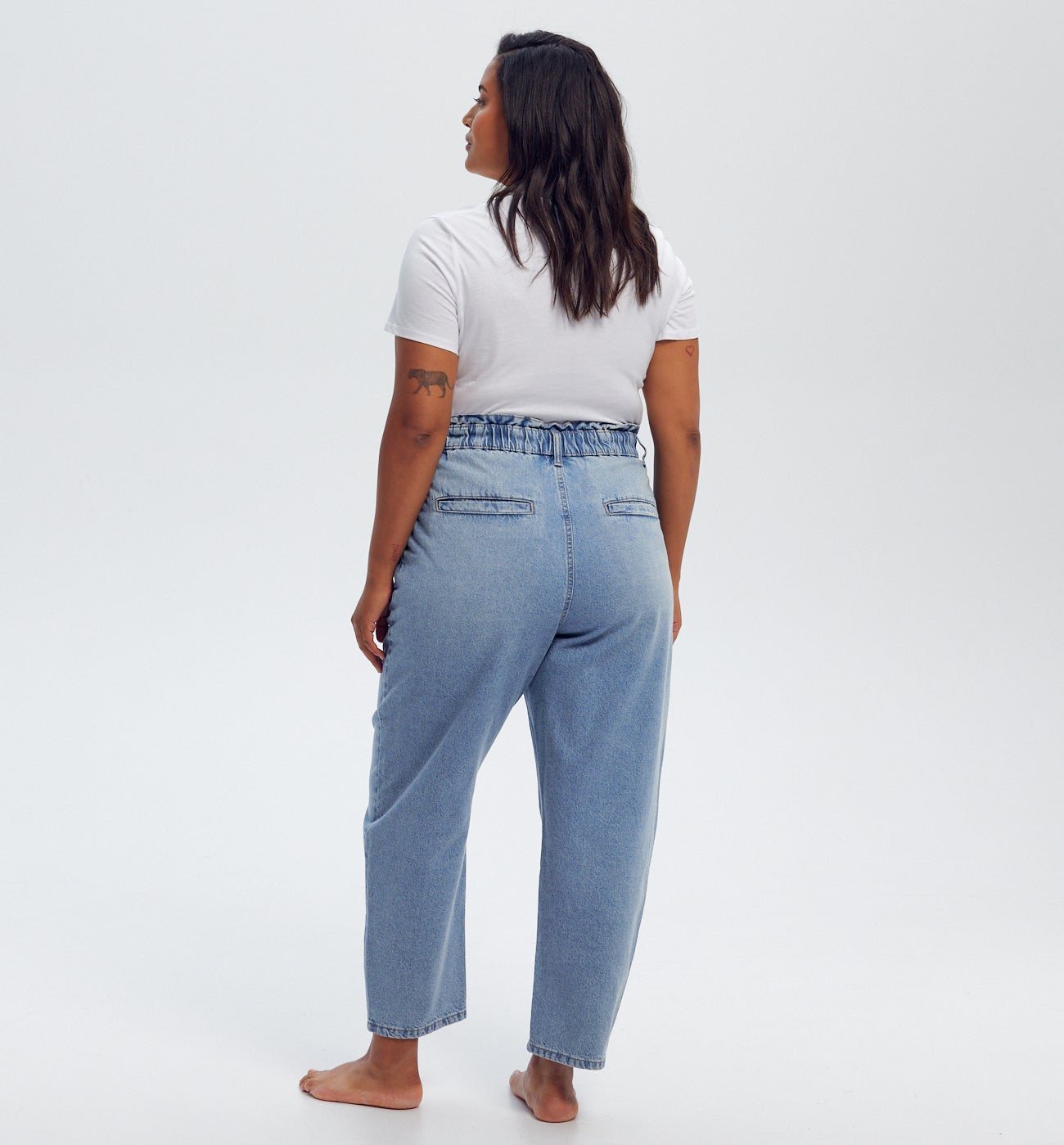 Jean balloon taille haute - Jean clair