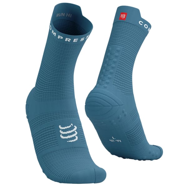 Chaussette running COMPRESSPORT PRO RACING SOCKS V4.0 RUN HIGH NIAGARA BLUE/WHITE