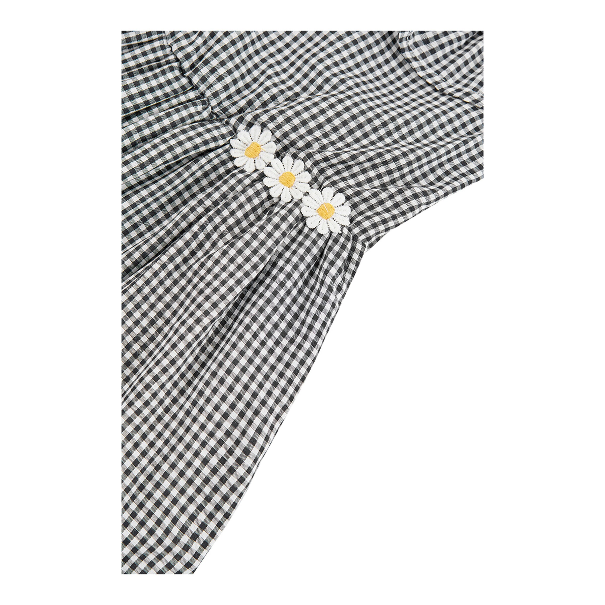BOBOLI Kleid Flügelarm Blumen Karo