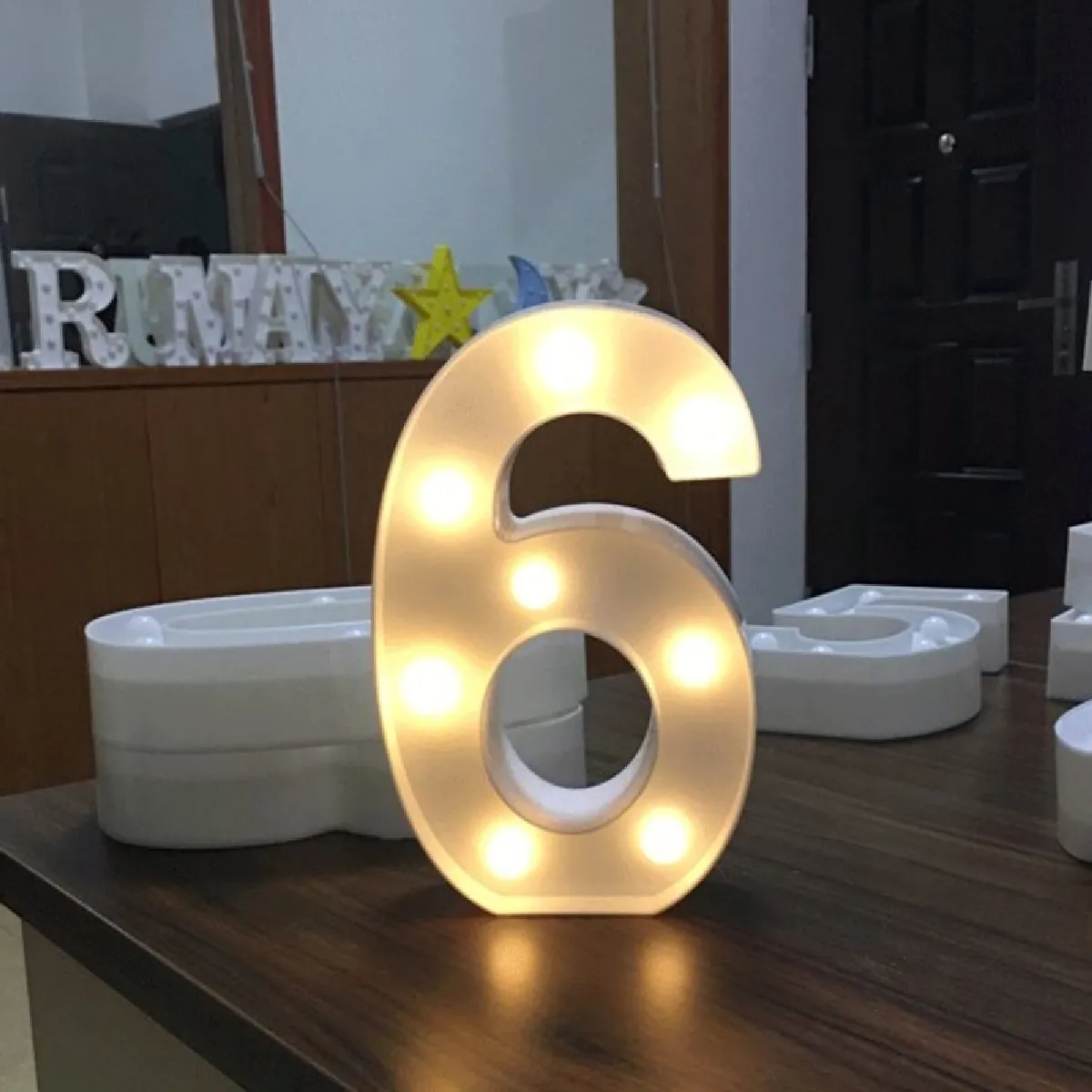 Wewoo Lumière Décorative Chiffre 6