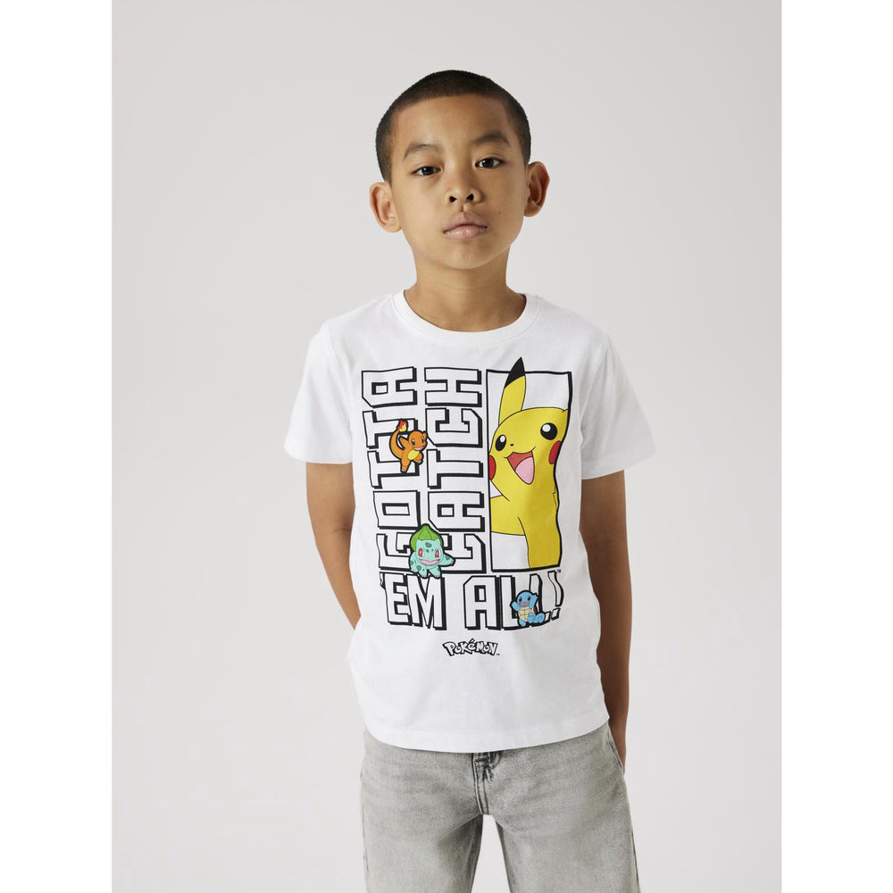 Køb Name It Bright White Flame Pokemon T-Shirt Noos