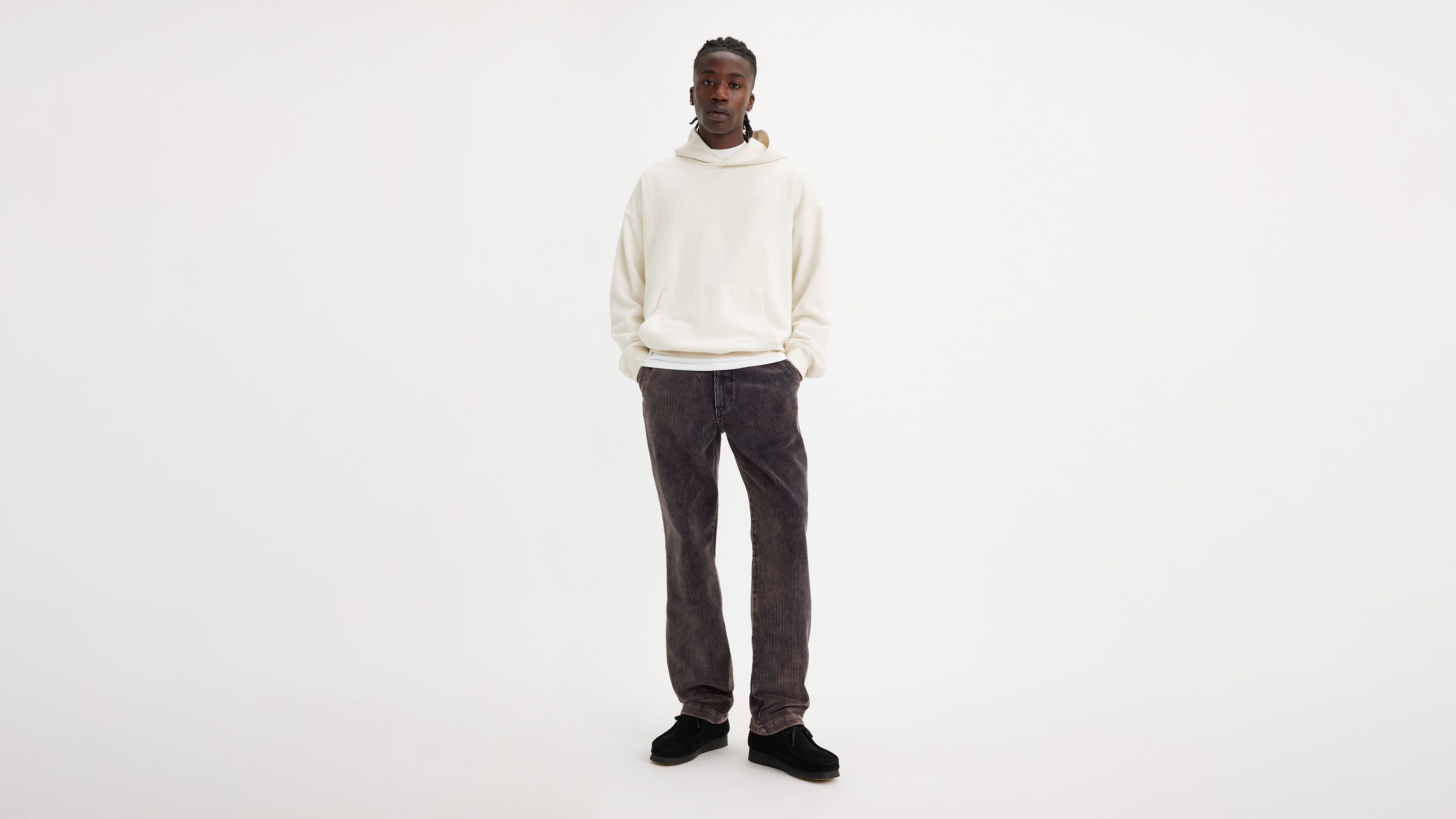Pantalon velours XX Chino Authentic Straight - Balightic Navy 8W Snow Wash Corduroy - Bleu