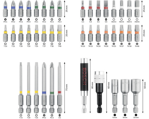 Bosch 43-delige schroevendraaierbitset