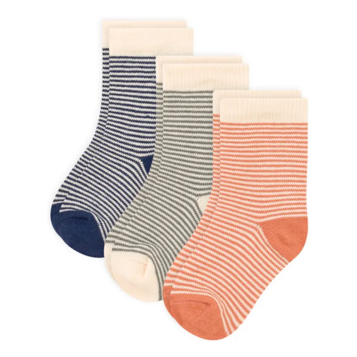 Petit Bateau Lot 3 Paires de Chaussettes Milleraies | Ecru