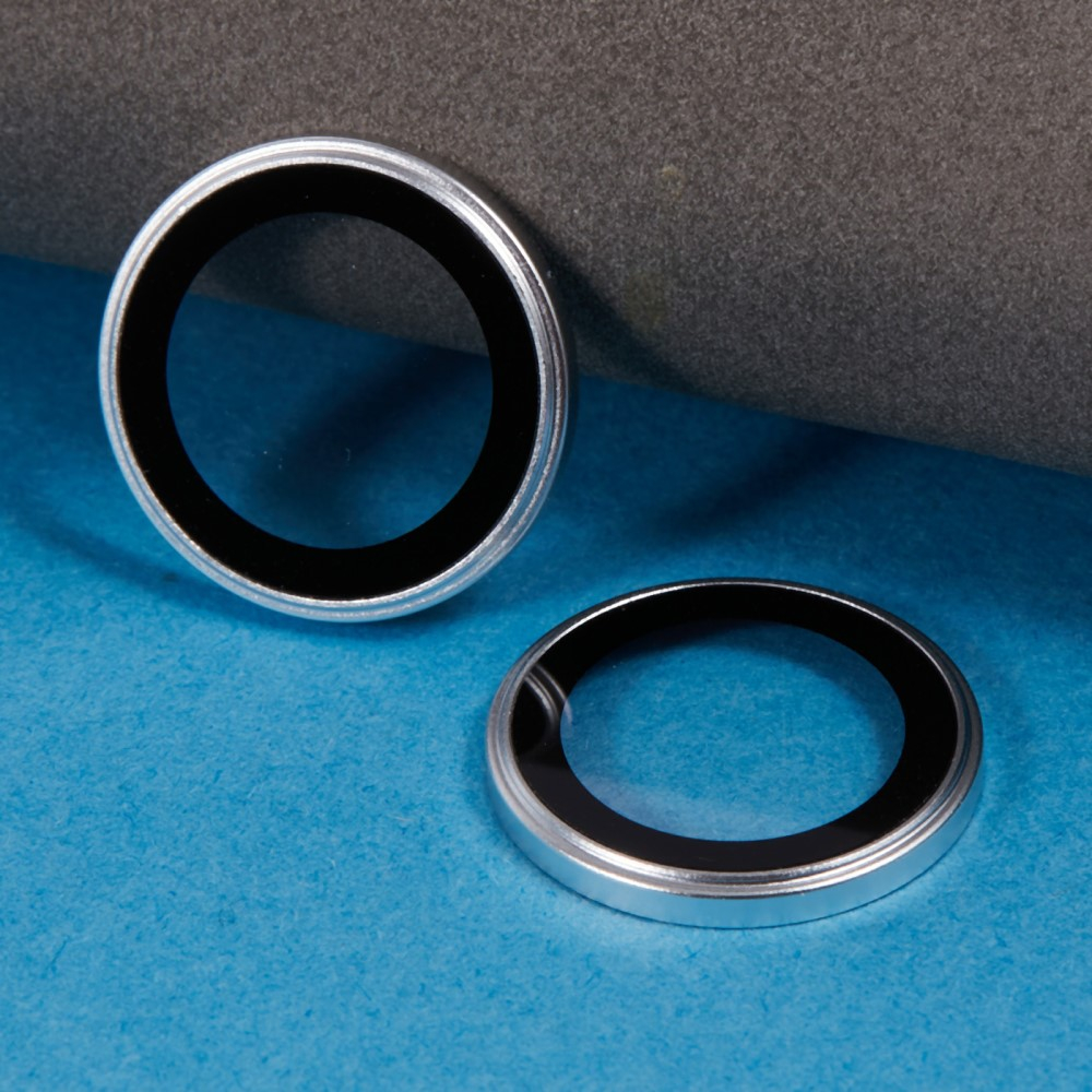 iPhone 16 / iPhone 16 Plus Kameraschutz Objektiv Ring Protector Abdeckung - Silber