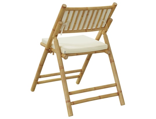 VIDAXL - Chaise pliante Chaises de bistro pliantes lot de 2 et coussins blanc crème