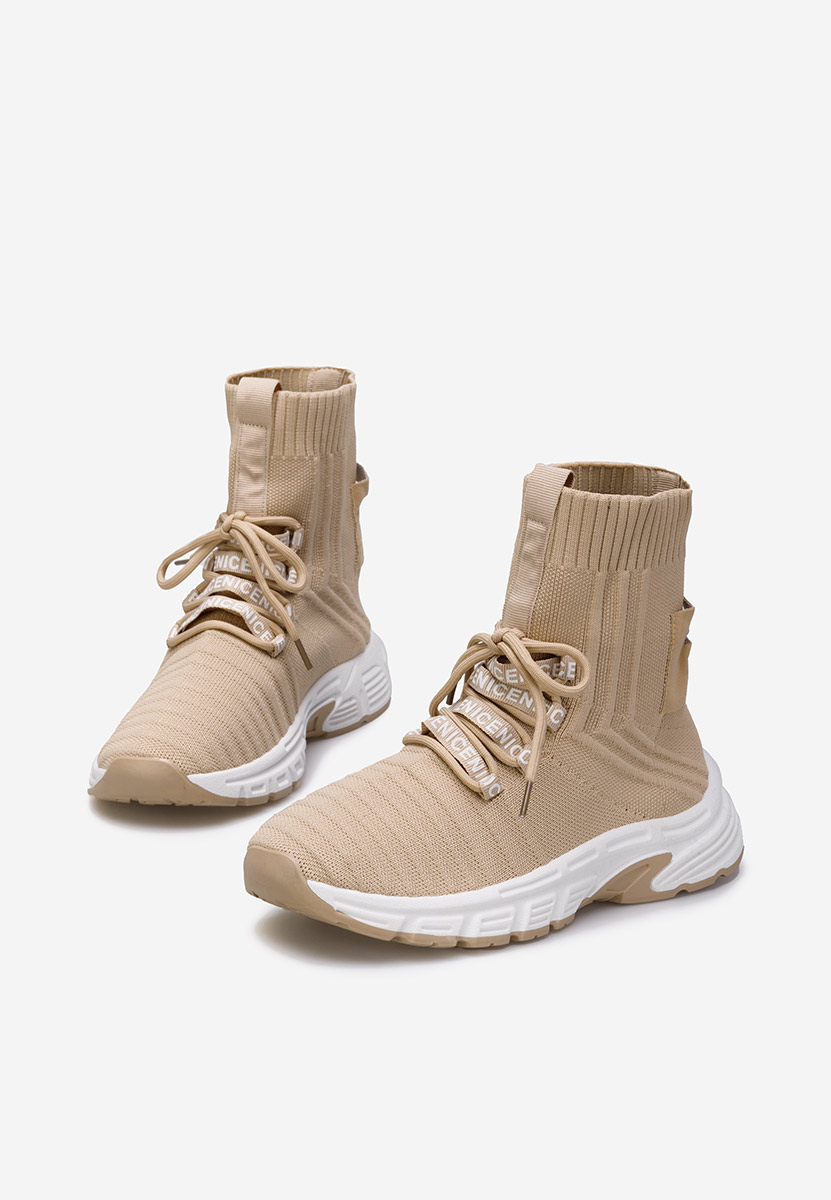 Baskets chaussette bruns Ronda
