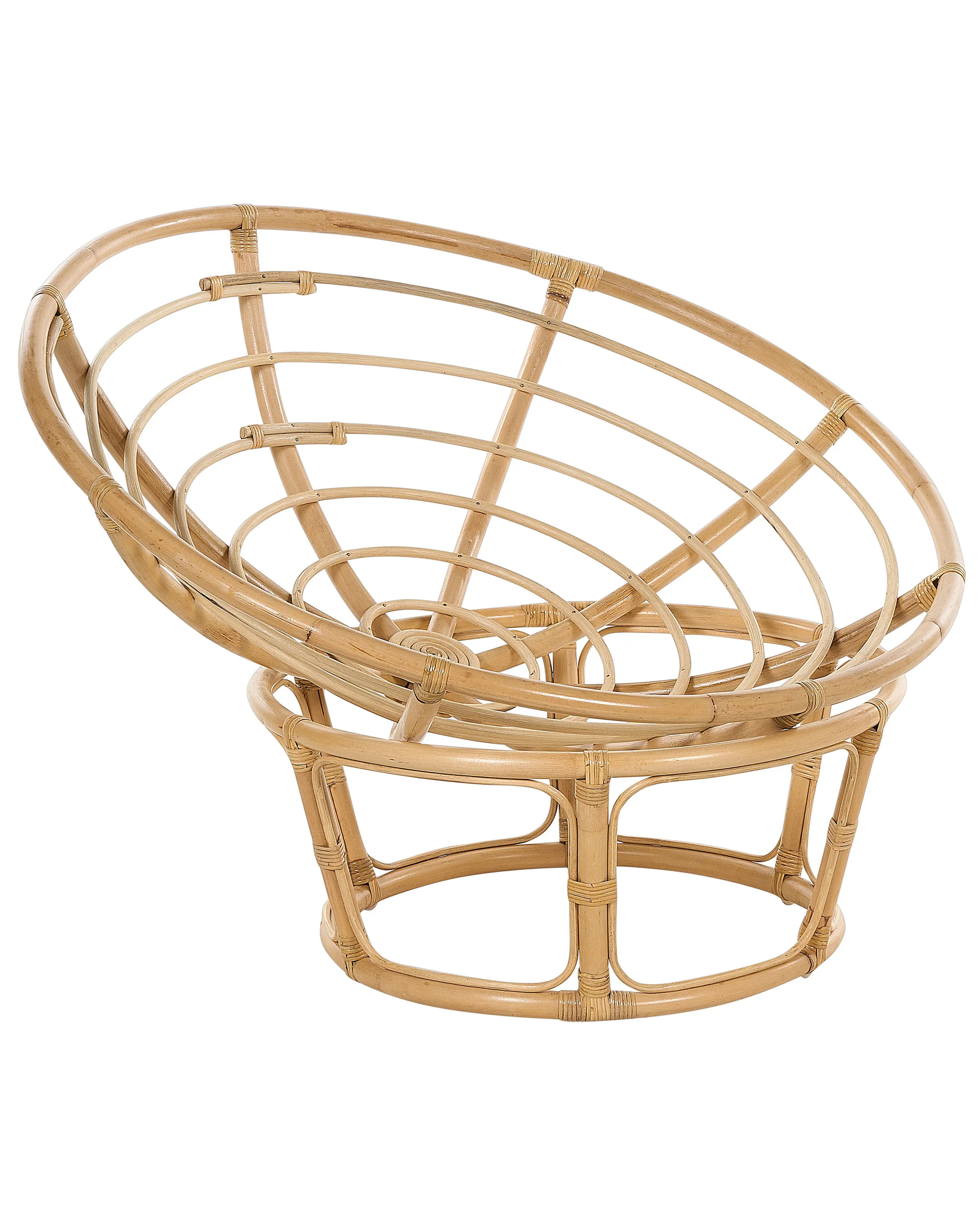 Set van 2 tuinstoelen met kussens SALVO Rotan Natuurlijk