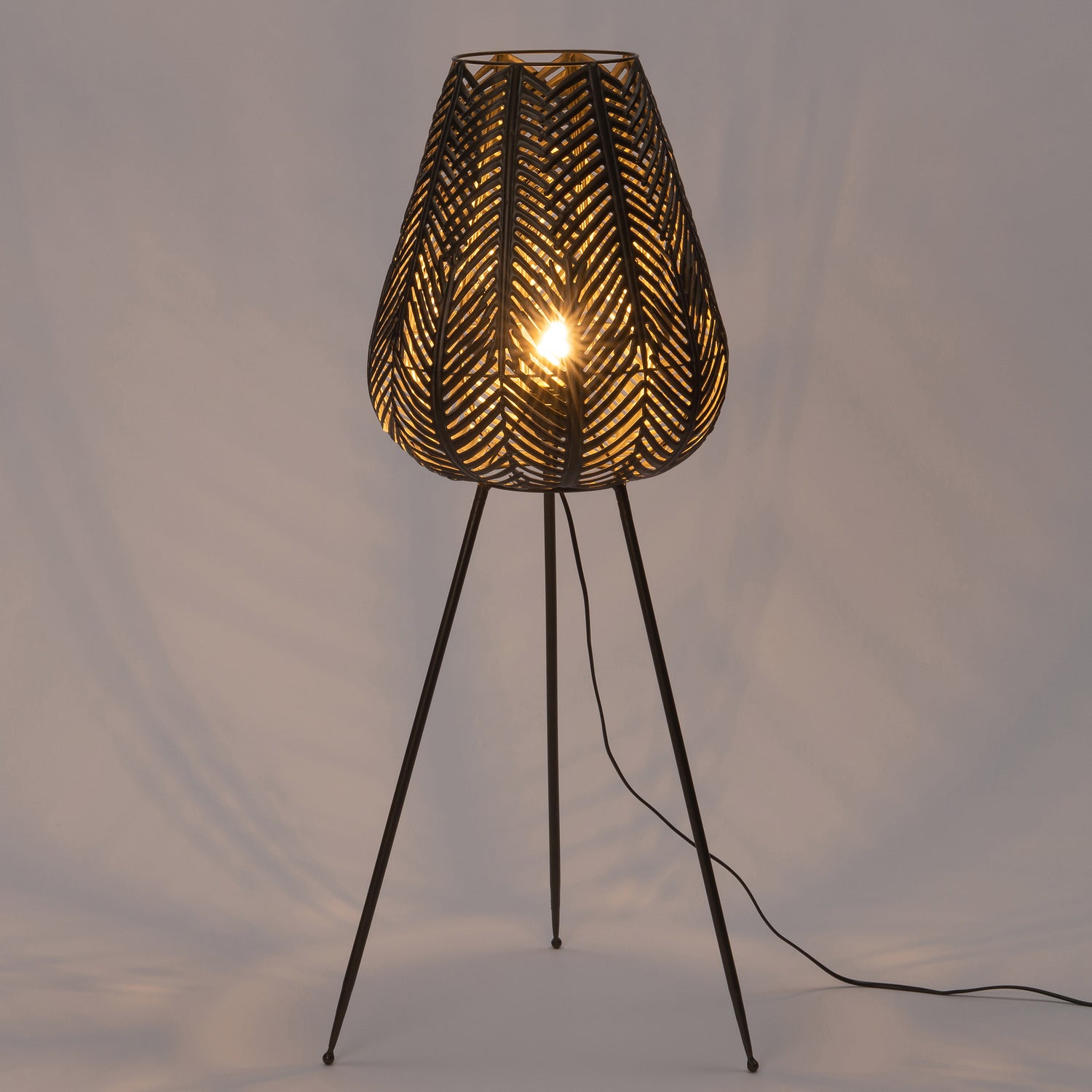 Intratuin vloerlamp Gyan zwart D 35,5 H 98,5 cm
