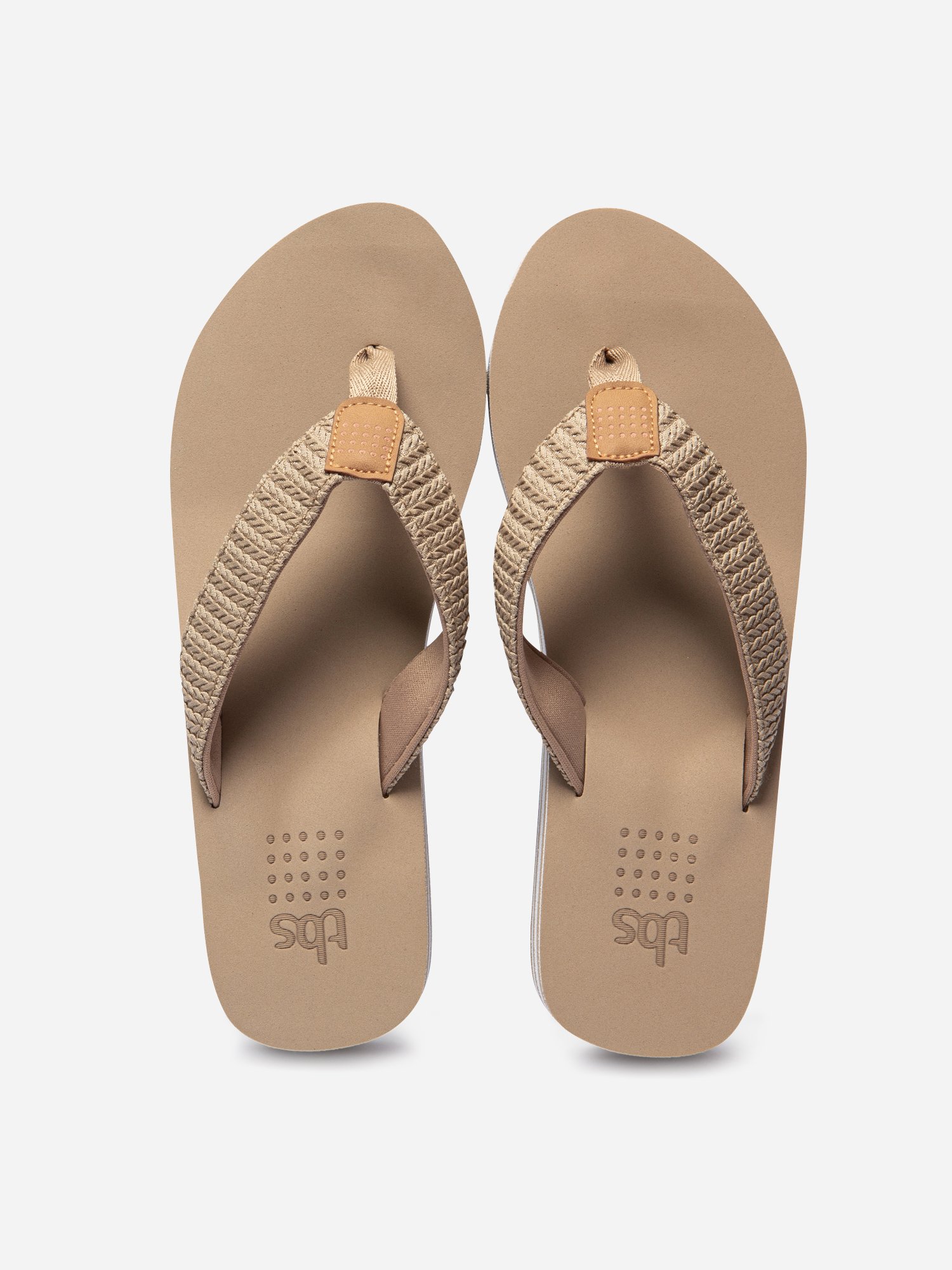 Tongs Compensées Femme Beige