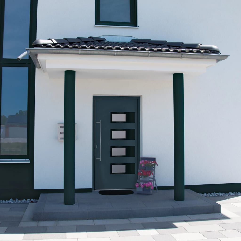vidaXL Voordeur, Antraciet, 100x210 cm, Aluminium en PVC