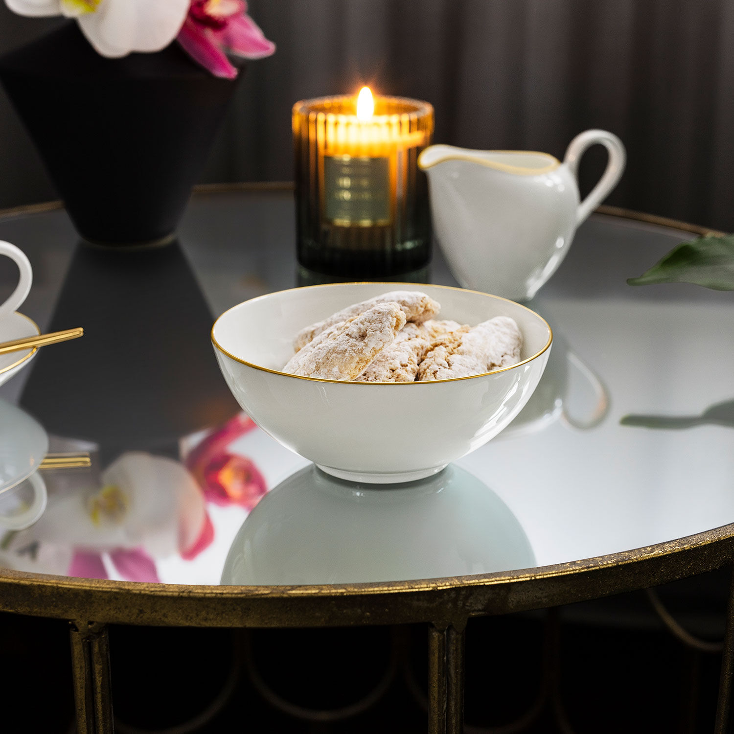 Anmut Dessert bowl White, 8.2 oz, Premium Bone Porcelain
