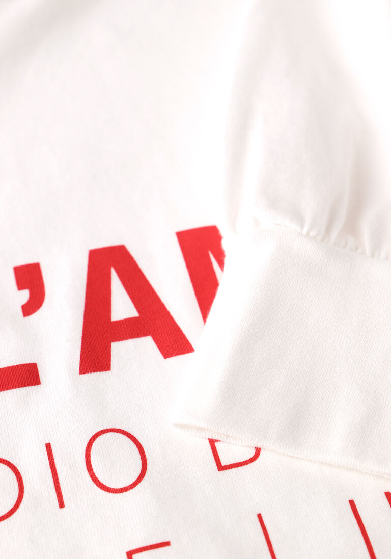 gebroken wit haute l'amitié tops & t-shirts studio ls print tee