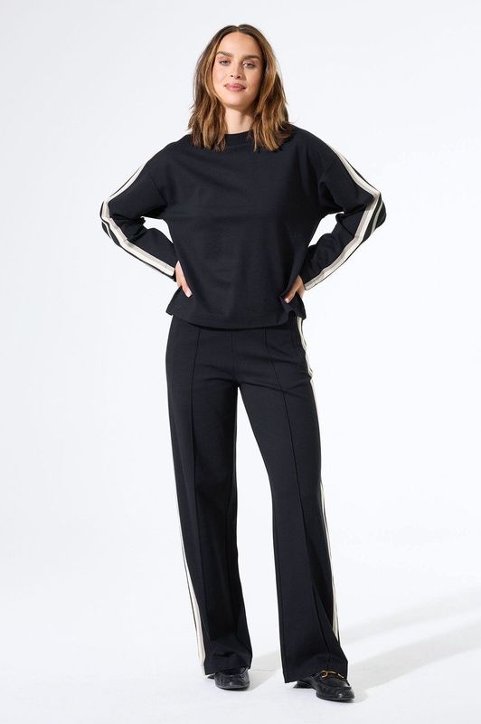 Garcia - GE50002 - Broek - Zwart - Elastische Tailleband - Steekzakken