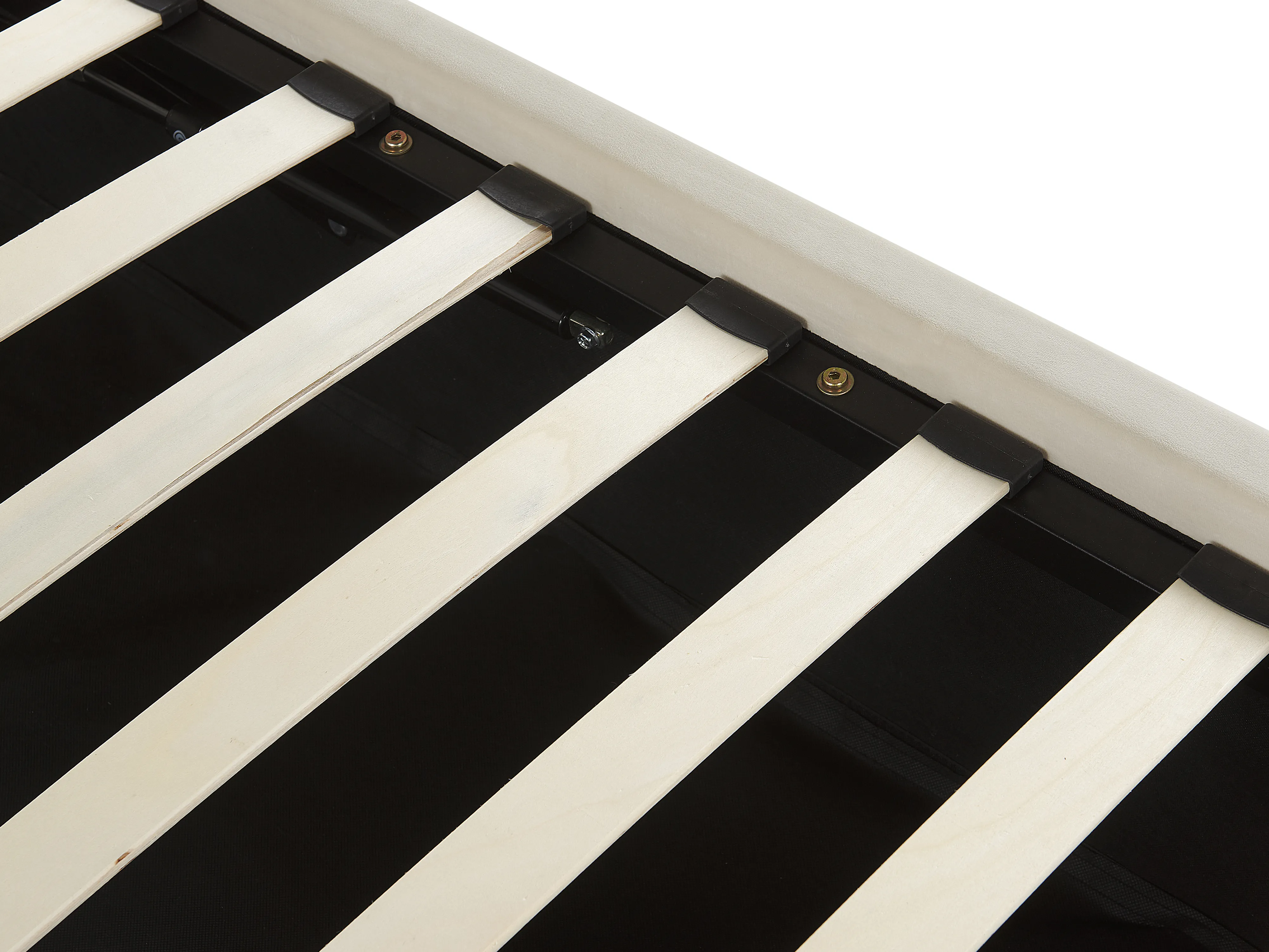 Bed met opbergruimte Fluweel AMIENS 180 x 200 cm Lichtbeige