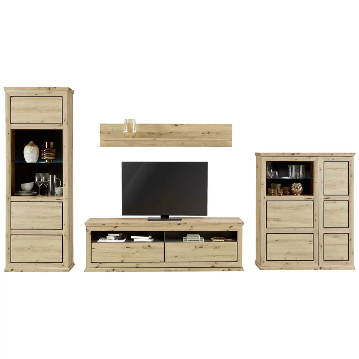 Vitrine Harvey Artisan Eiche,anthrazit