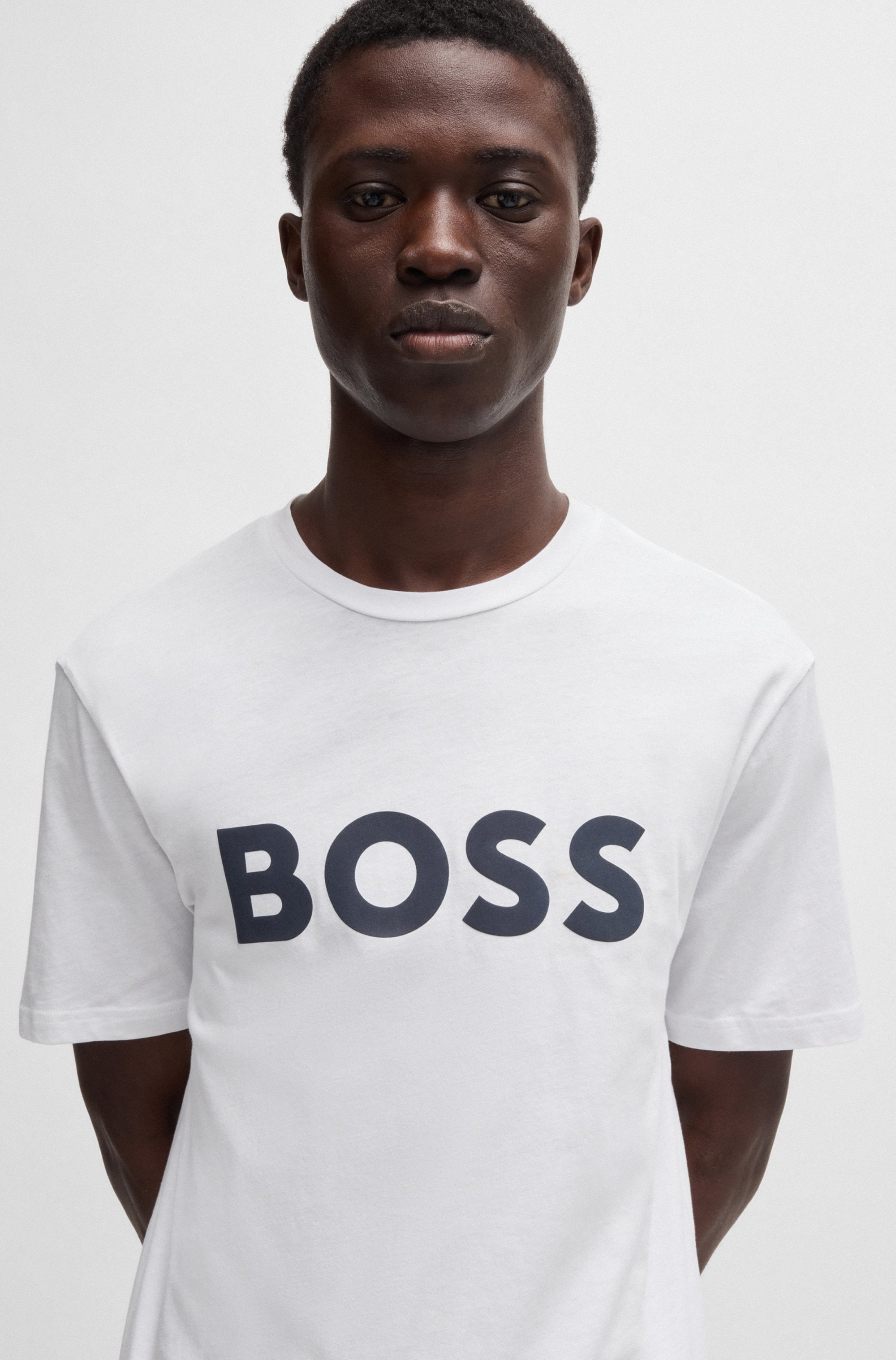 BOSS ORANGE T-Shirt »Thinking 1« mit grossem BOSS Druck auf der Brust