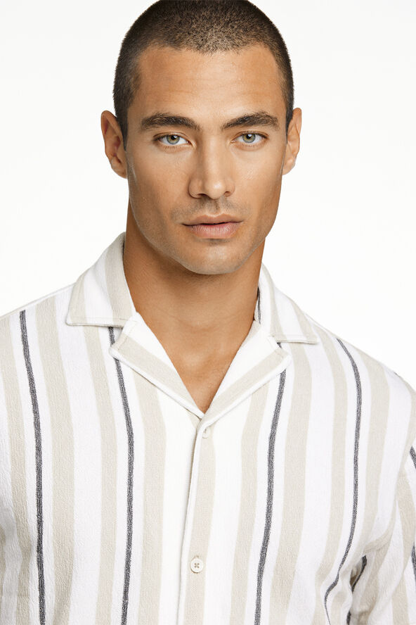 Lindbergh Knitted resort collar S/S Stone