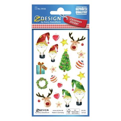 Avery - 21 stickers en sachet - 160x83x1 - magie de noël