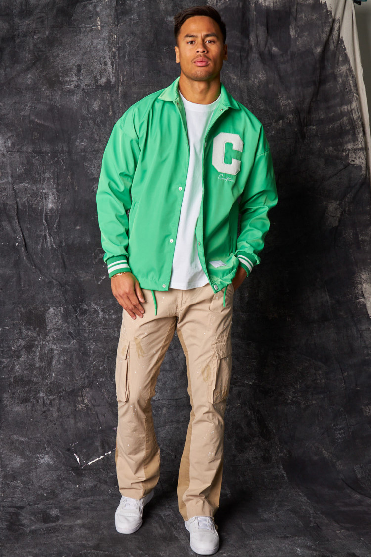 Veste verte brodée 