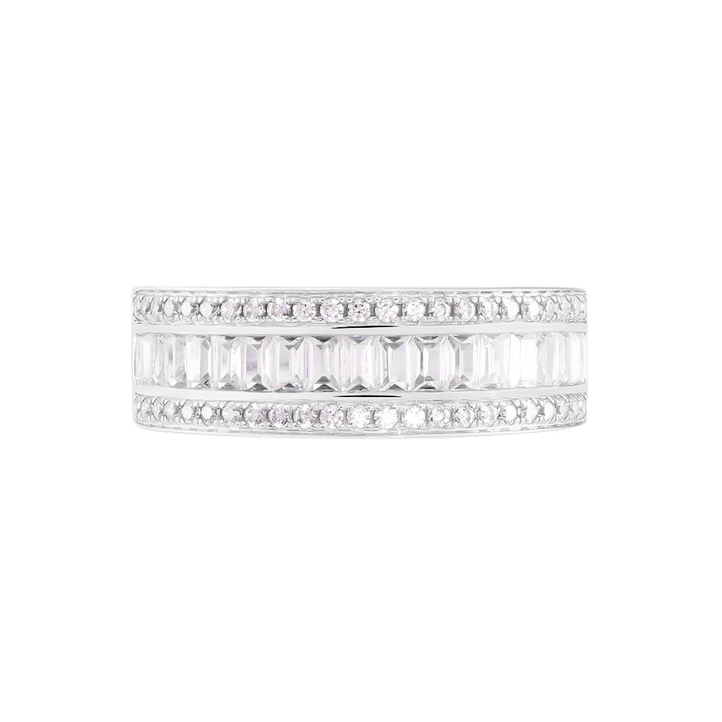 Bague Agathon Or Blanc Oxyde De Zirconium