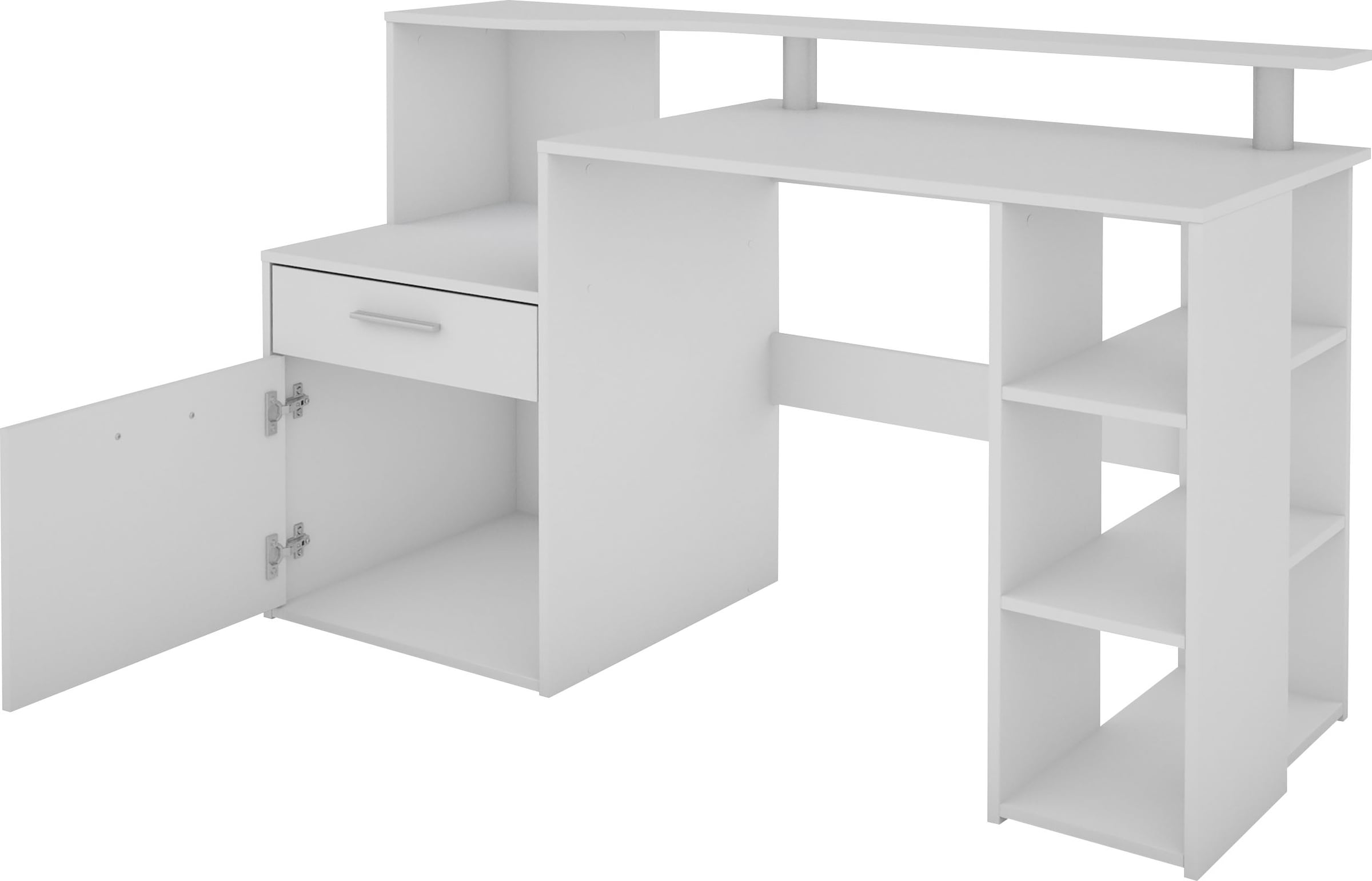 byLIVING Schreibtisch »Louise« Breite 140 cm, Regal-Schreibtisch mit viel Stauraum
