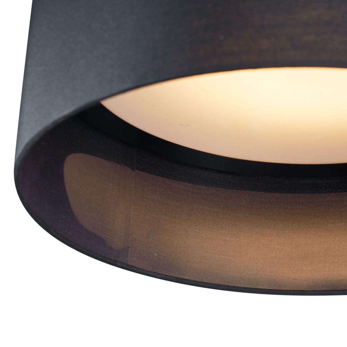 Moderne plafondlamp zwart transparant 40cm incl. LED 3-staps dimbaar - Sue