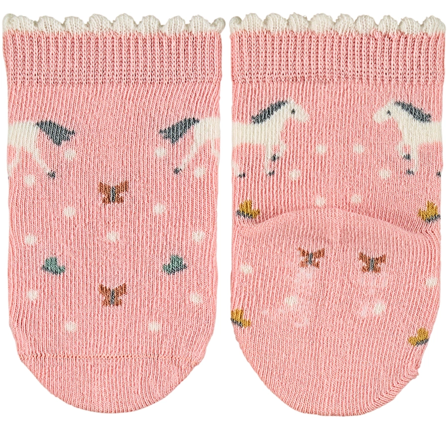 Sterntaler Baby-Söckchen Pferd, 3er-Pack zartrosa
