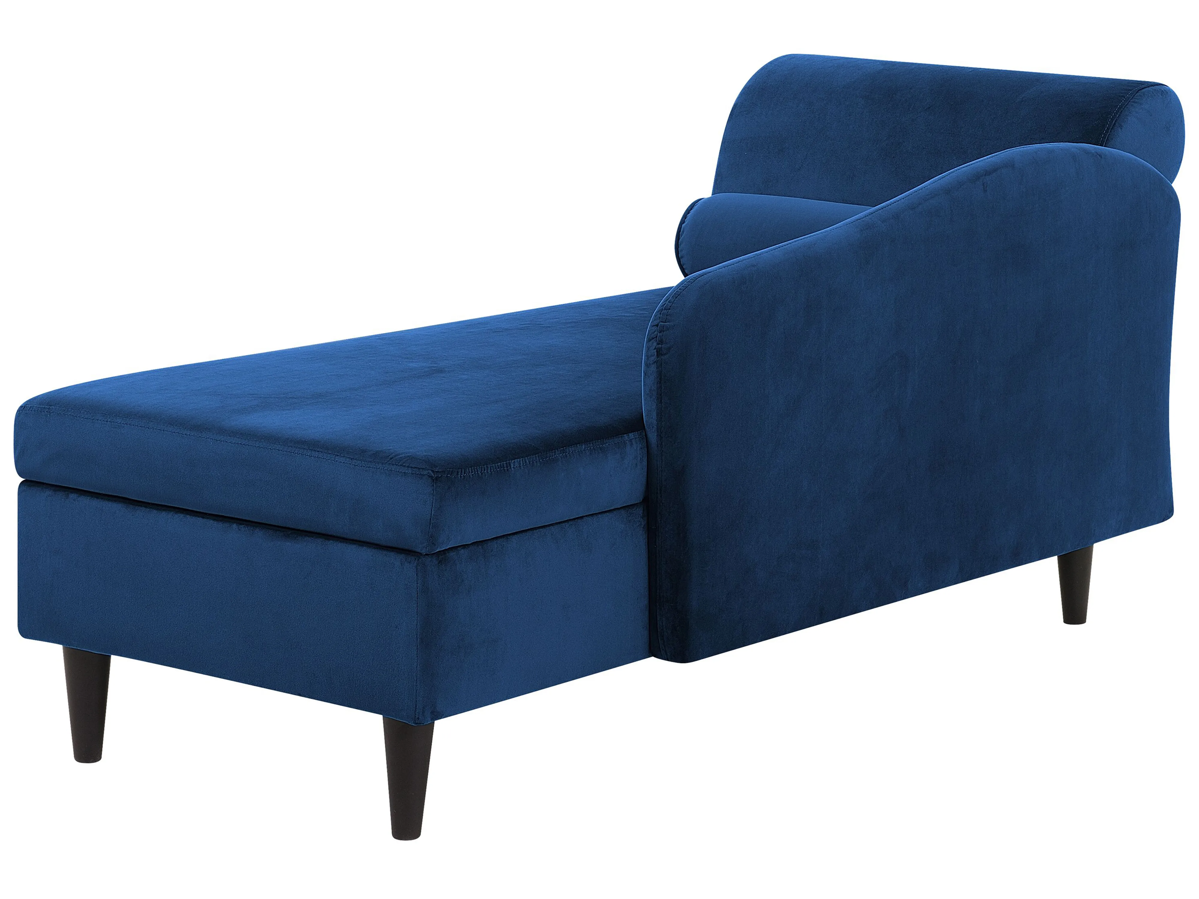 Linkszijdige chaise longue LUIRO Fluweel Marineblauw met opbergruimte