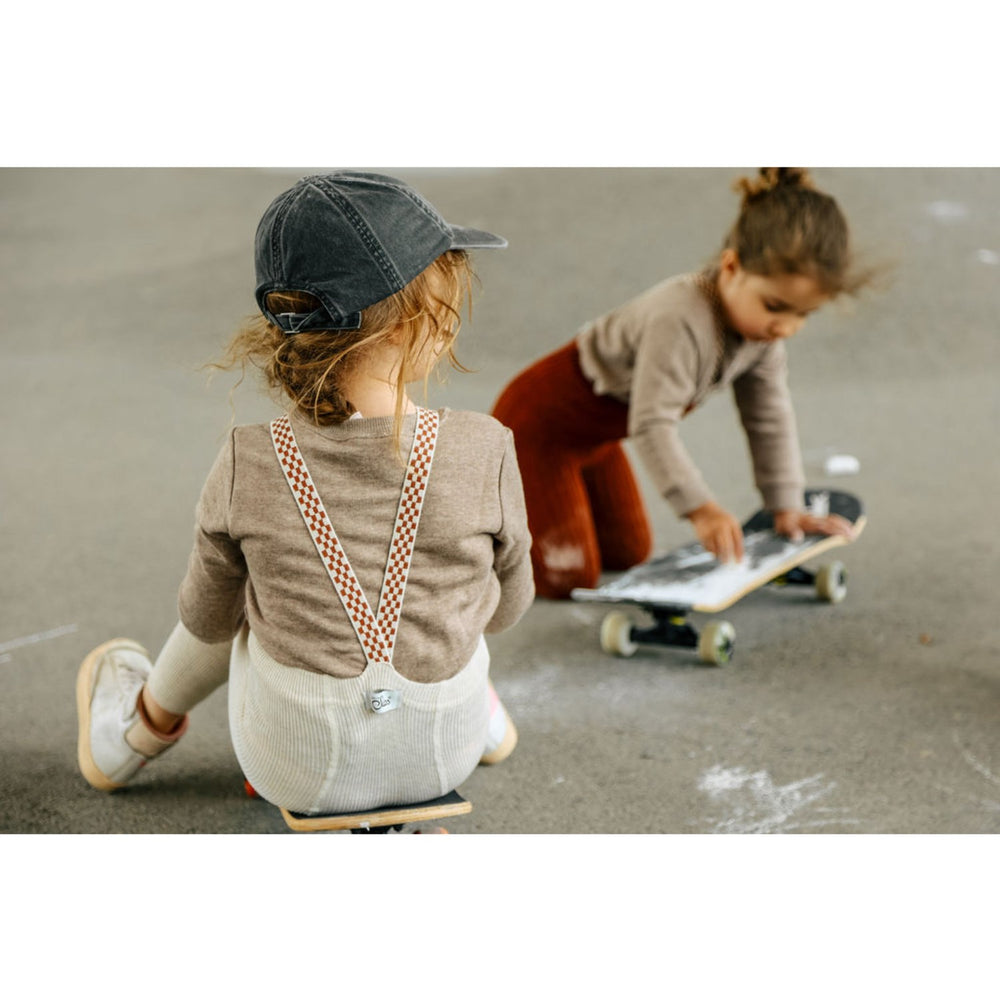 Køb Silly Silas Cream Blend Checked Footless Leggings