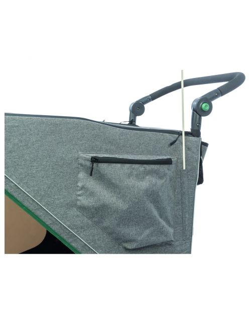 Trixie Fietskar - Hondenfietskar - 80x103x98\/147 cm Grijs Groen Tot 45 Kg Large