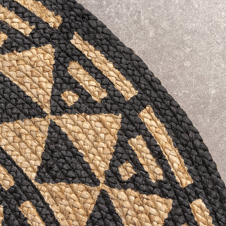 Rond jute vloerkleed - Henna Maya Naturel | 100% jute