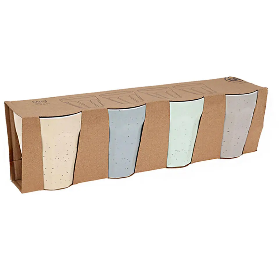 Excellent Houseware Thee/koffie mokken - 4x - porselein - 250 ml