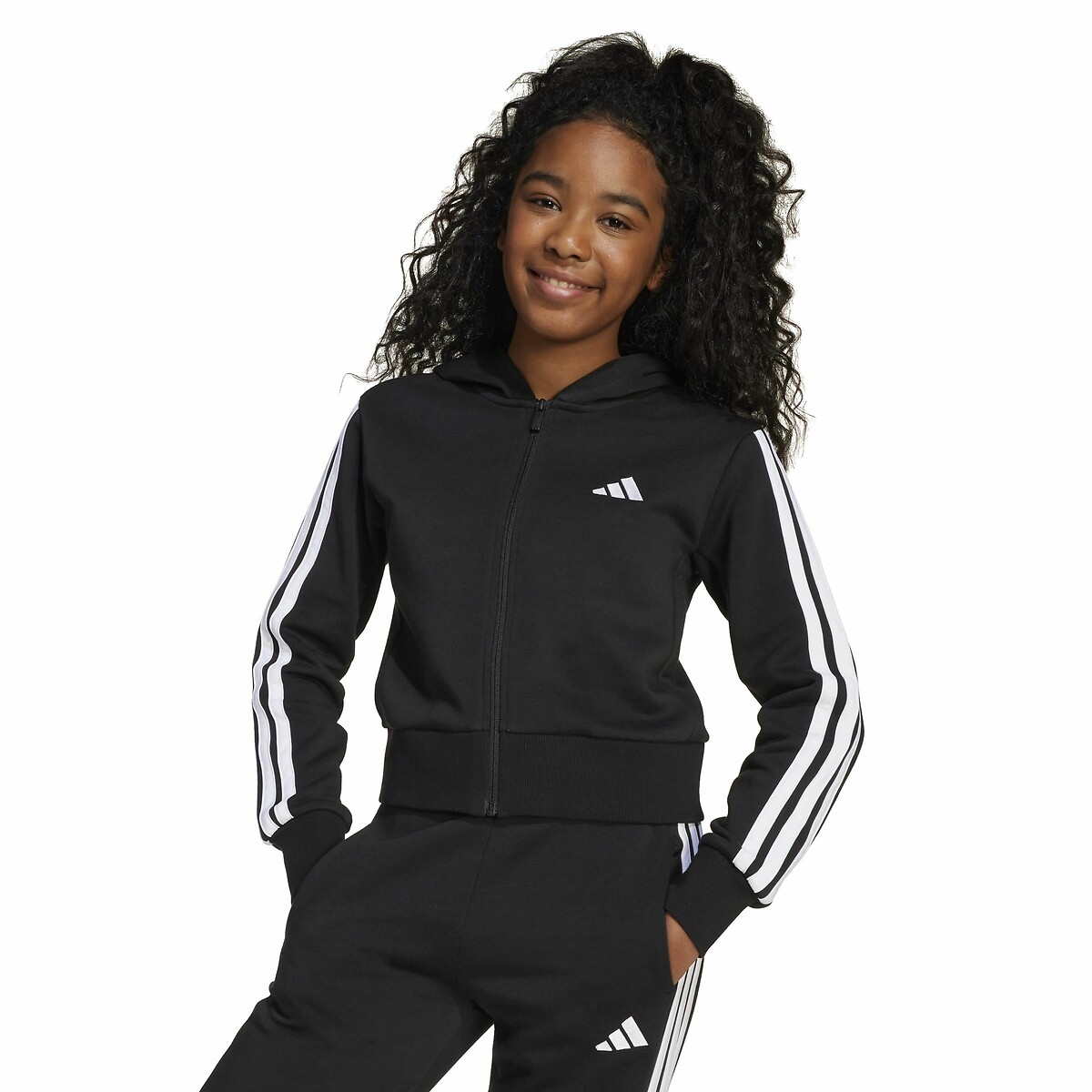 ADIDAS ROUPAS ESPORTIVAS<br>Conjunto de treino infantil em fleece escovado