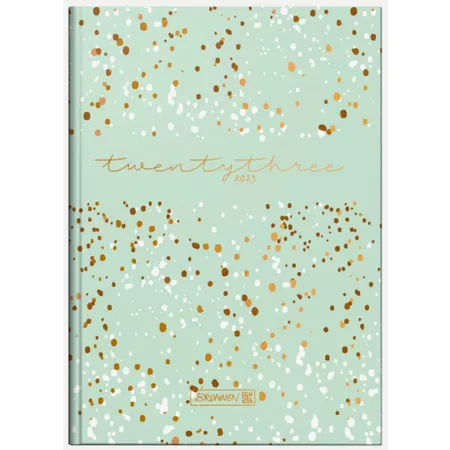 BRUNNEN Tageskalender Buchkalender A5, Confetti, 2023